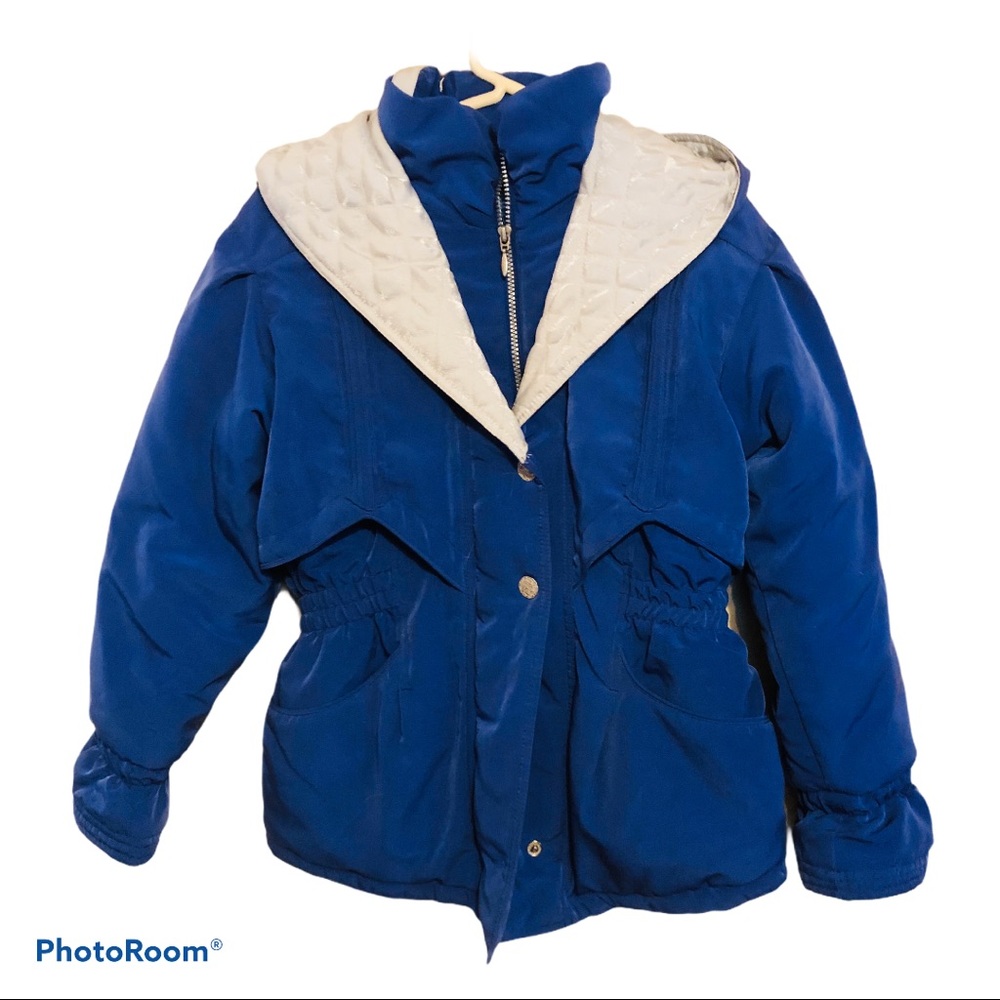 Girls purple & silver winter ski coat size 10/12